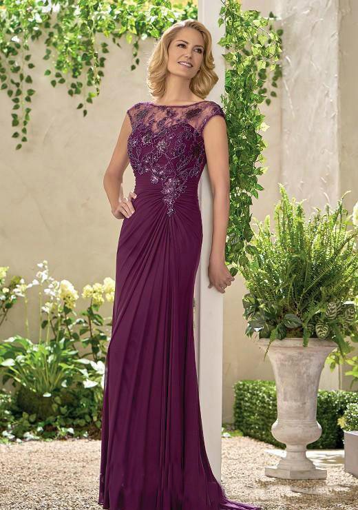 Elegant Long Sheath Mother of the Bride Dresses Zipper Back Formal Godmother Evening Wedding Guests Dress Custom Made Bridesmaid Dresses