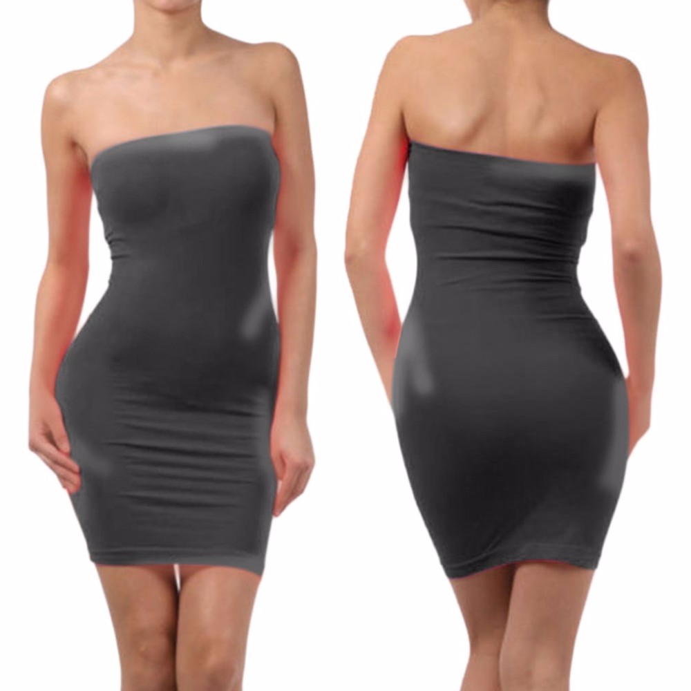 Women Sexy Seamless Strapless Dress Off the Shoulder Slim Dress Stretch Tight Party Club Dress Bodycon Elastic Tube Mini, Black
Women Sexy Seamless Strapless Dress Off the Shoulder Slim Dress Stretch Tight Party Club Dress Bodycon Elastic Tube Mini, Black