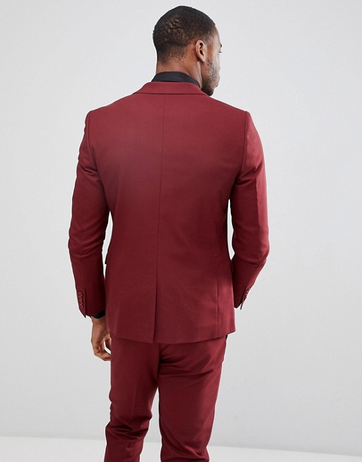 Handsome Bury One Button Mens Suits Slim Fit Back Vent Groomsmen Wedding Tuxedos For Men Blazers Peaked Lapel Prom Suit (Jacket+Pants)