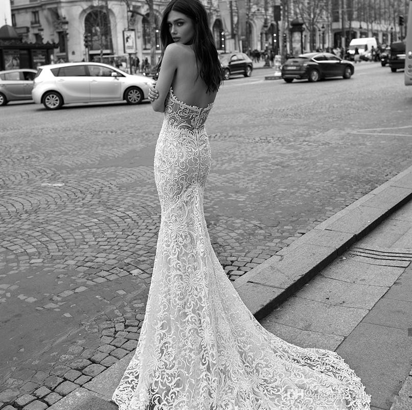 julie vino mermaid wedding dress full lace appliqued sweetheart neck backless bridal gowns sweep train plus size wedding dress