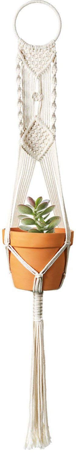 Handmade Macrame Plant Hangers Indoor Wall Hanging Planter Holder Cotton Rope Home Boho Decor 40 Inches Flower Pot Holder
Handmade Macrame Plant Hangers Indoor Wall Hanging Planter Holder Cotton Rope Home Boho Decor 40 Inches Flower Pot Holder
