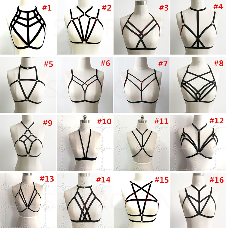 Fashion sexy bandage bra female sexy Goth Lingerie Elastic Harness cage bra cupless lingerie Bondage Body elastic harness belt Free Ship
Fashion sexy bandage bra female sexy Goth Lingerie Elastic Harness cage bra cupless lingerie Bondage Body elastic harness belt Free Ship