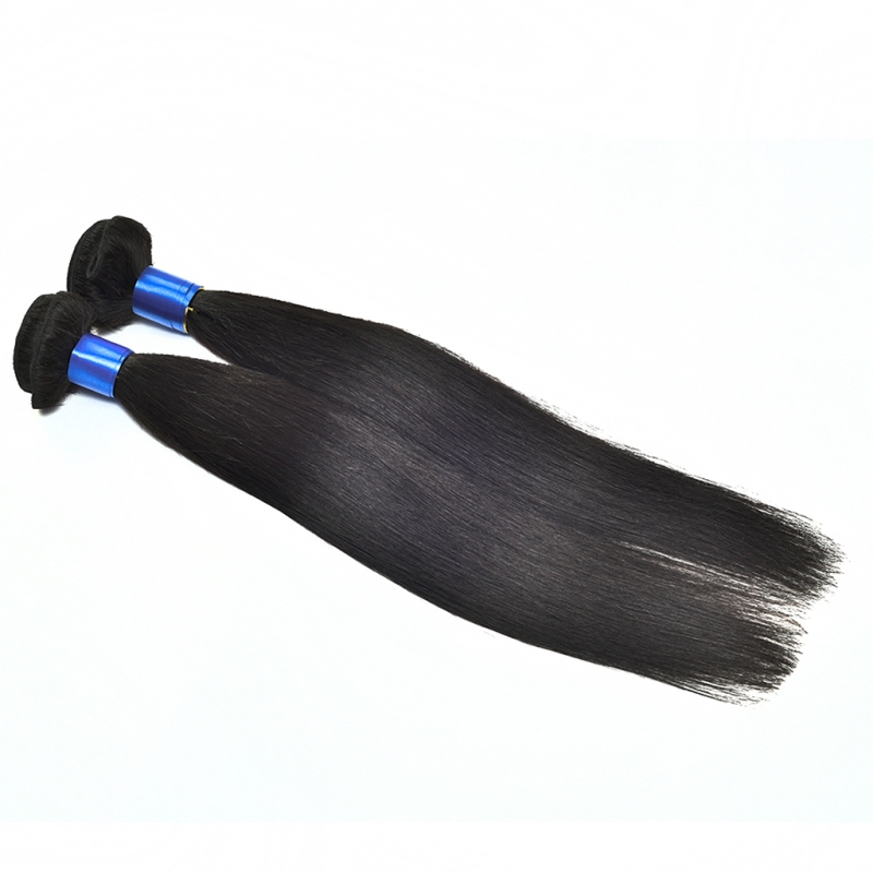 Peruvian Human Hair 2 Bundles With 13X4 Lace Frontal Straight Hair Extensions Lace Frontal With Bundle Silky Straight