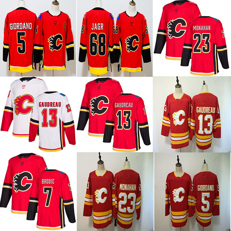 2019 Calgary Flames 13 Johnny Gaudreau Jersey 23 Sean Monahan Jaromir Jagr 5 Mark Giordano Hocekey Jerseys, Red
2019 Calgary Flames 13 Johnny Gaudreau Jersey 23 Sean Monahan Jaromir Jagr 5 Mark Giordano Hocekey Jerseys, Red