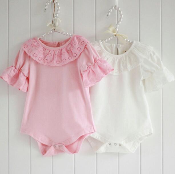Flower Lace Collar Infant Toddler Baby Girls Short Sleeve Solid Bodysuit Jumpsuit One pieces Outfits, As photo
Flower Lace Collar Infant Toddler Baby Girls Short Sleeve Solid Bodysuit Jumpsuit One pieces Outfits, As photo