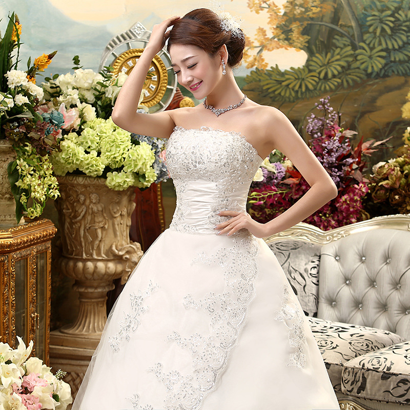 Real Photo Lace Up Strapless Wedding Dresses 2018 Robe de Mariee Vintage Vestidos Plus Size Ball Gown Free Shipping, White
Real Photo Lace Up Strapless Wedding Dresses 2018 Robe de Mariee Vintage Vestidos Plus Size Ball Gown Free Shipping, White