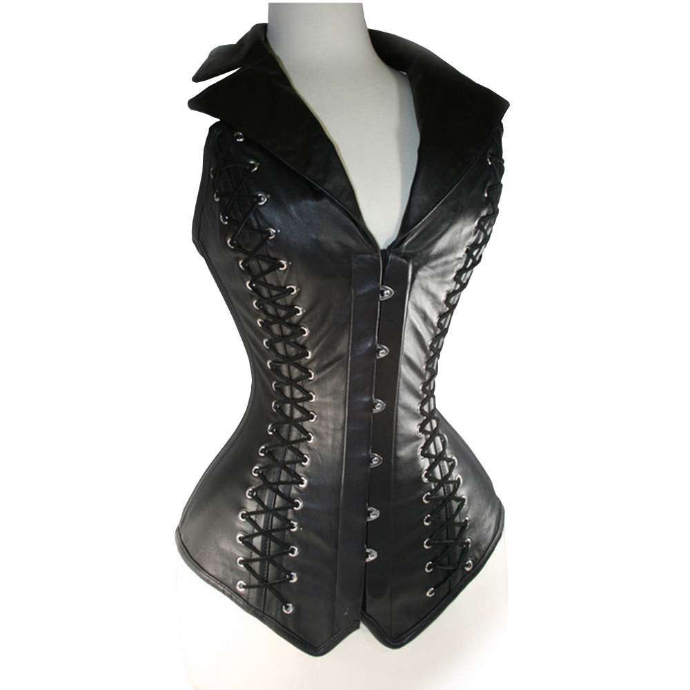 Fashion Leather Corset Underbust Body Shaper Women Body Slimming Chest Harness Chest Compression Vest F0623 Black Red with Rivets
Fashion Leather Corset Underbust Body Shaper Women Body Slimming Chest Harness Chest Compression Vest F0623 Black Red with Rivets