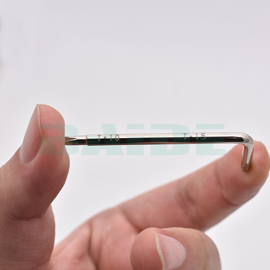 3.5mm Torx T10 T15 Dual-Purpose L Wrench Key 45# Steel Screwdriver Wholesale 500pcs/lot