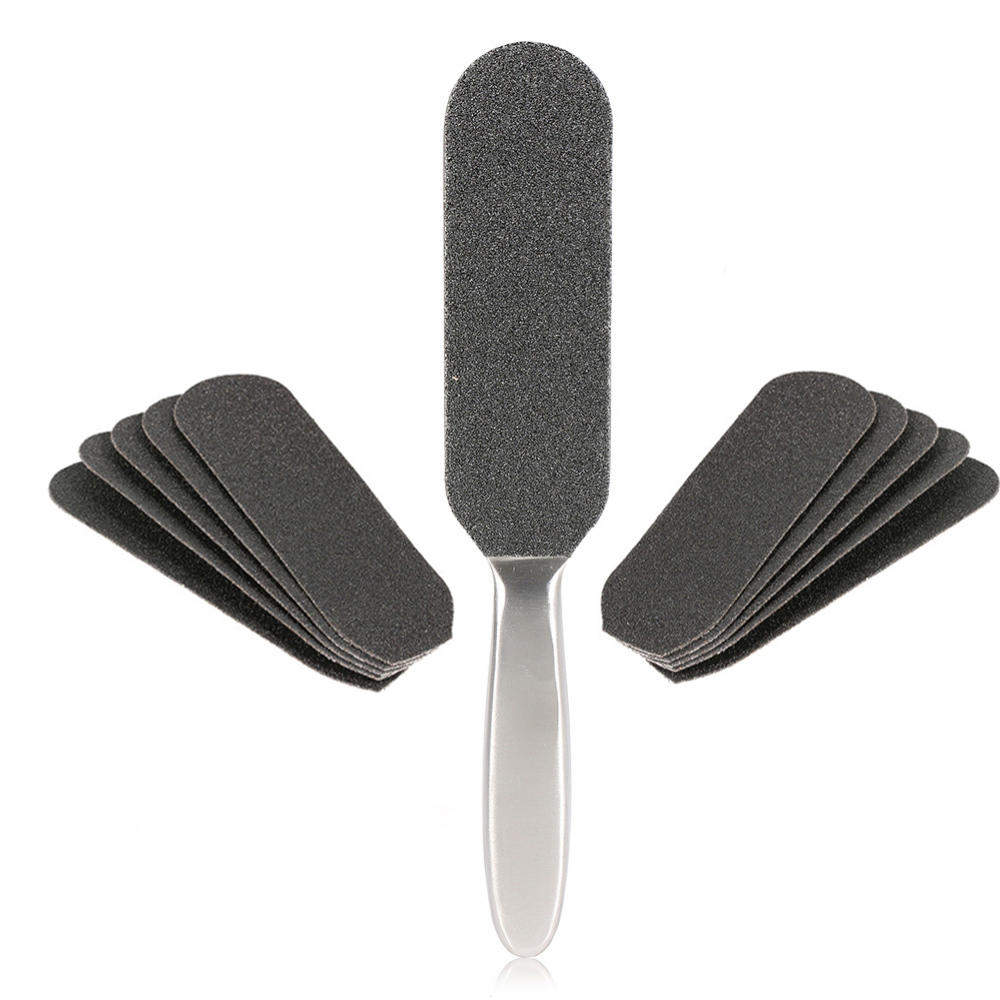 Double-sided Pedicure Foot File +10Pcs Sanding Paper Rasp Callus Dead Skin Remover Stainless Steel Handle Professional Foot Rasp
Double-sided Pedicure Foot File +10Pcs Sanding Paper Rasp Callus Dead Skin Remover Stainless Steel Handle Professional Foot Rasp