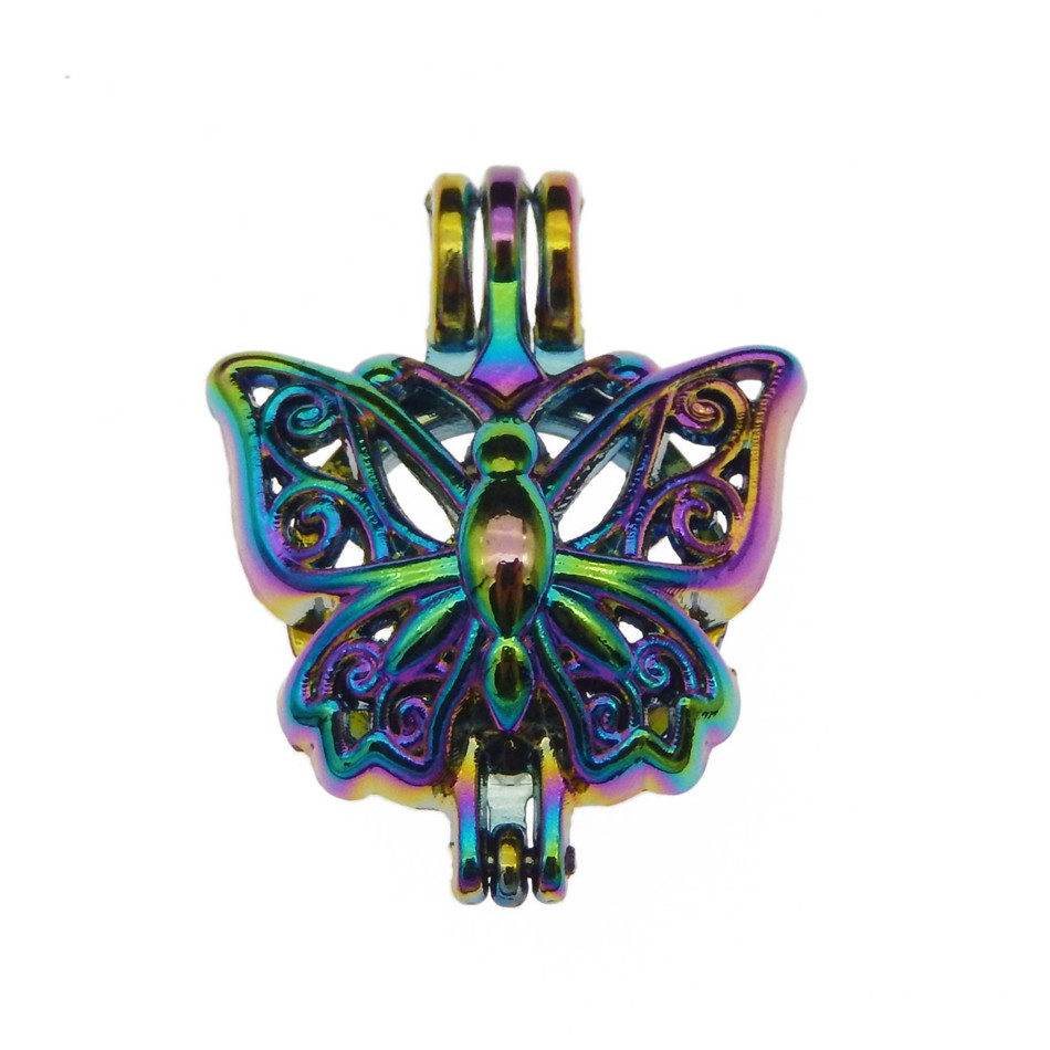 10pcs Rainbow Color Butterfly Pearl Cage Beads Cage Locket Pendant Essential Oil Diffuser DIY Jewelry Locket For Oyster Pearls
10pcs Rainbow Color Butterfly Pearl Cage Beads Cage Locket Pendant Essential Oil Diffuser DIY Jewelry Locket For Oyster Pearls