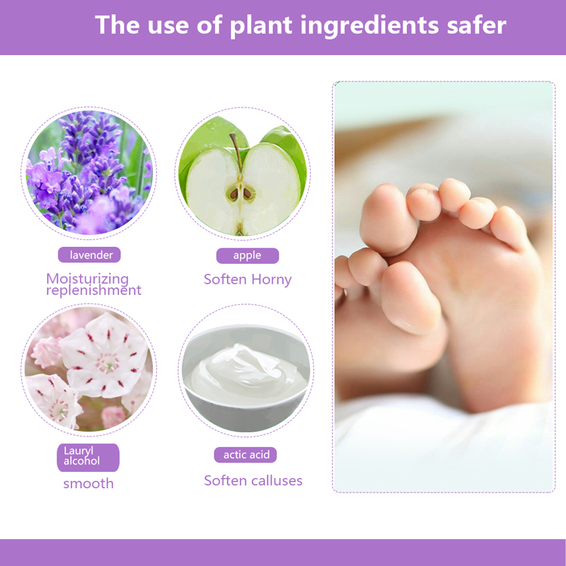 Feet Exfoliating Foot Mask For Legs Lavender Heels Magic Skin Peeling Dead Skin Feet Mask Socks For Pedicure Mascarilla Exfoliante Para Pies Peeling D