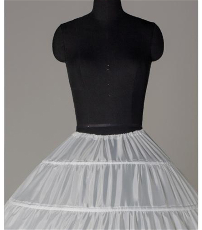 In stock Ball Gown Petticoat Cheap White Black Crinoline Underskirt Wedding Dress Slip 6 Hoop Skirt Crinoline For Quinceanera Dres