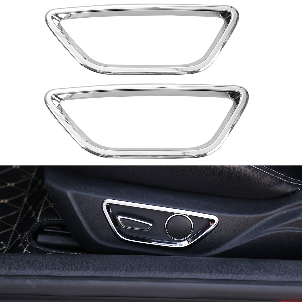 Car Seat Adjust Button Decoration Circle Cover Fit for Ford Mustang 2015-2016 High Quality Auto Interior Accessories