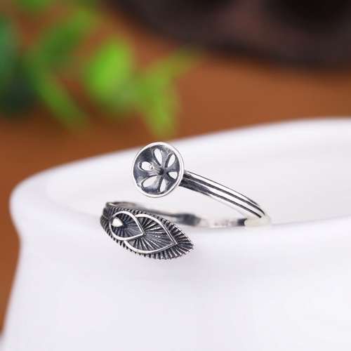 Wholesale 925 Sterling Silver Semi Mount Engagement Wedding Ring for 9-12mm Pearl or Round Bead Fine Jewelry Setting Vintage Antique
