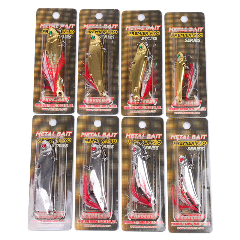 High Quanlity Retail Box Spoons Fishing Baits 14g 21g 28g 35g Silver/Gold Metal VIB Blades Spinner Jigs lure
High Quanlity Retail Box Spoons Fishing Baits 14g 21g 28g 35g Silver/Gold Metal VIB Blades Spinner Jigs lure