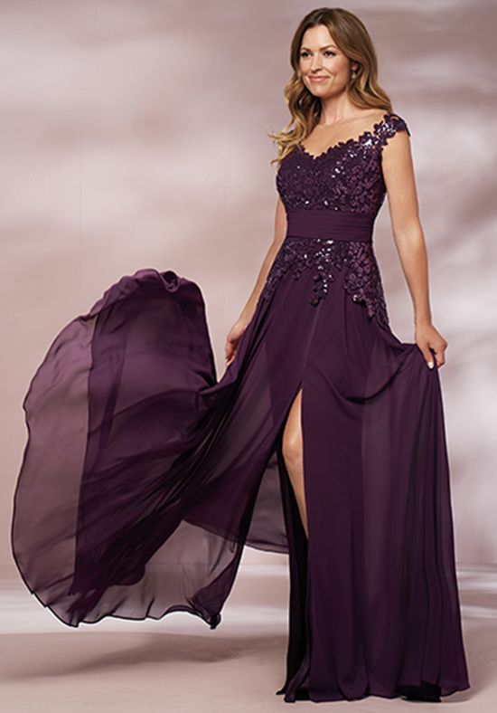 Comfort Mother Of The Bride Dresses With Belt V Neck Lace Sequins Appliques Elegant Wedding Guest Dress Side Split Chiffon Plus Size Gowns Customized 