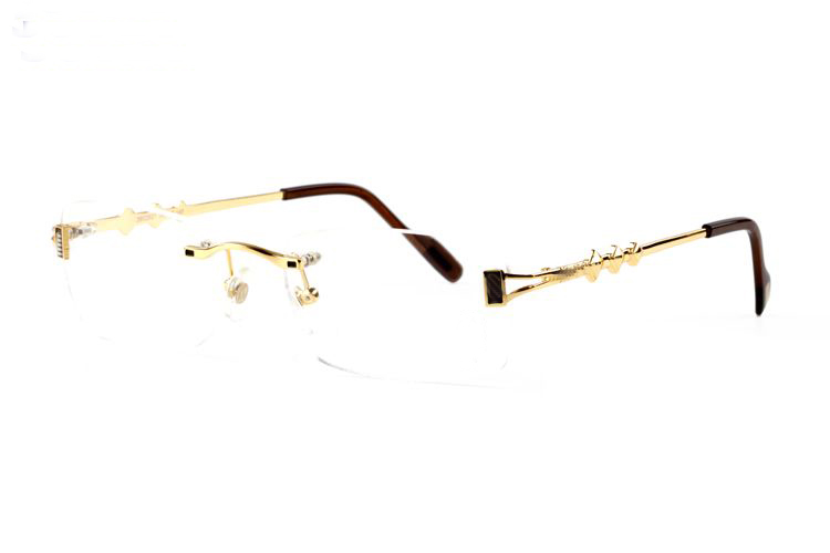 fashion attitud sunglasses for men unisex buffalo horn glasses mens women Sports rimless sun glasses silver gold metal frame Eyewear