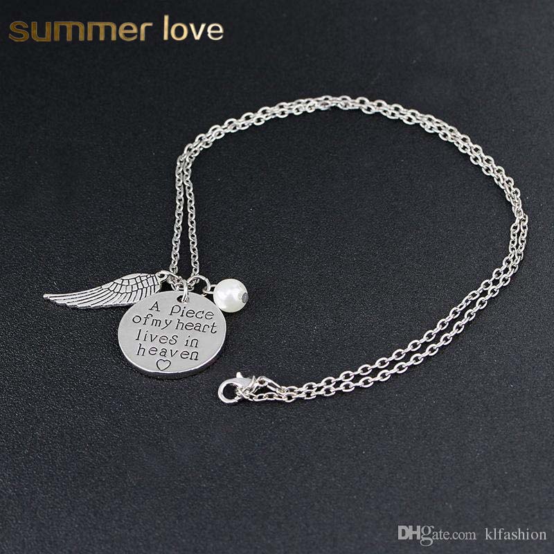 Fashion Write A piece of my heart lives in heaven Round Necklace For Women Remembrance Word Imitation Pearl Necklace Angel Wing Jewelry, Silver
Fashion Write A piece of my heart lives in heaven Round Necklace For Women Remembrance Word Imitation Pearl Necklace Angel Wing Jewelry, Silver