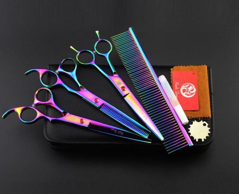 with retail leather package purple dragon 3 pcs set 7.0" professional hair scissors hair cutting scissors/thinning scissors + comb purple
with retail leather package purple dragon 3 pcs set 7.0" professional hair scissors hair cutting scissors/thinning scissors + comb purple