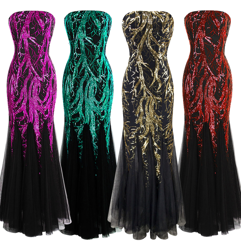 Angel-fashions Women Strapless Sweetheart Sequins Paillette Tree Branch Tulle Mermaid Dresses Bridal Party Evening Gowns for Women 101, Golden/black
Angel-fashions Women Strapless Sweetheart Sequins Paillette Tree Branch Tulle Mermaid Dresses Bridal Party Evening Gowns for Women 101, Golden/black