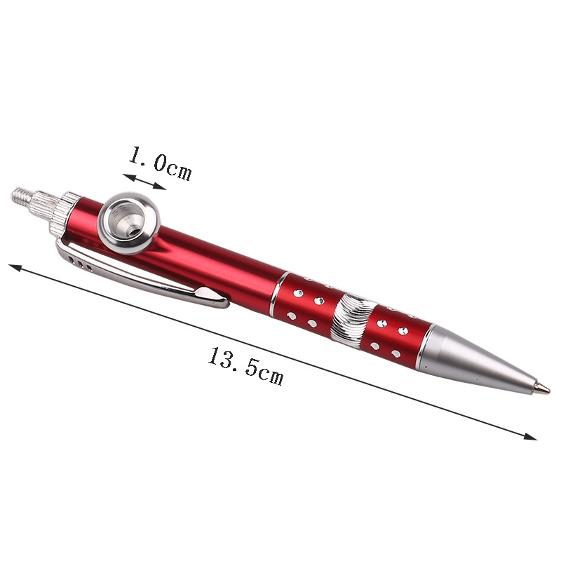 Aluminium Alloy Metal Pipe Ball Pen Shape Smoking Tobacco Pipes Accessories Easy To Carry Unique Design 4 colors Length 13.5CM
Aluminium Alloy Metal Pipe Ball Pen Shape Smoking Tobacco Pipes Accessories Easy To Carry Unique Design 4 colors Length 13.5CM