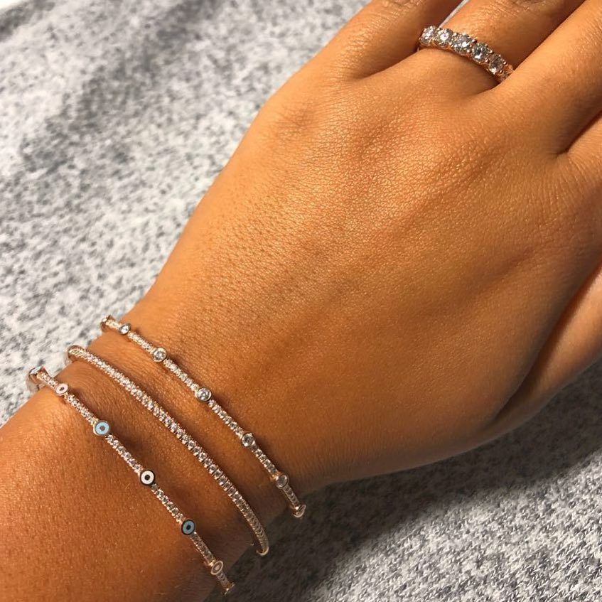 Boho turkish evil eye bangle bracelet for women lucky jewelry fashion 2018 cz band classic design trendy jewelry bracelet