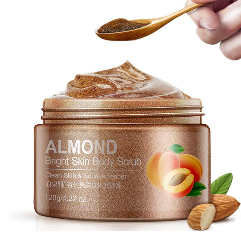 Shea Butter Fruit Cucumber Almond Exfoliating Gel Body Scrub Cream Skin and Whitening Go Cutin Dead Skin Scrub Body Care 120G