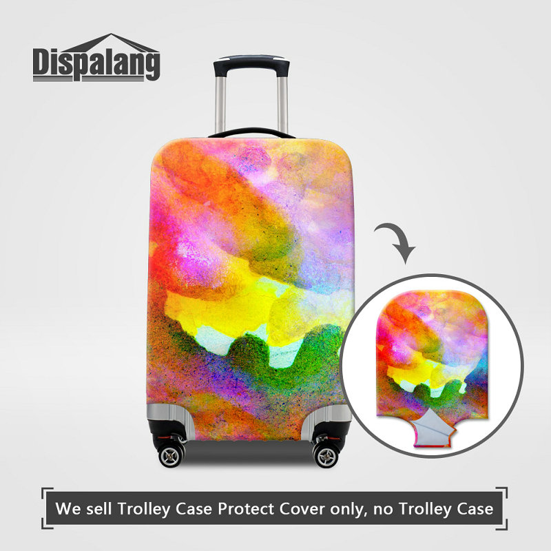 

Newest Dust Suitcase Protective Trolley Suitcase Covers Apply to 18~32 Inch Trunk Case Colorful Design Painting Travel On Road Luggage Cover