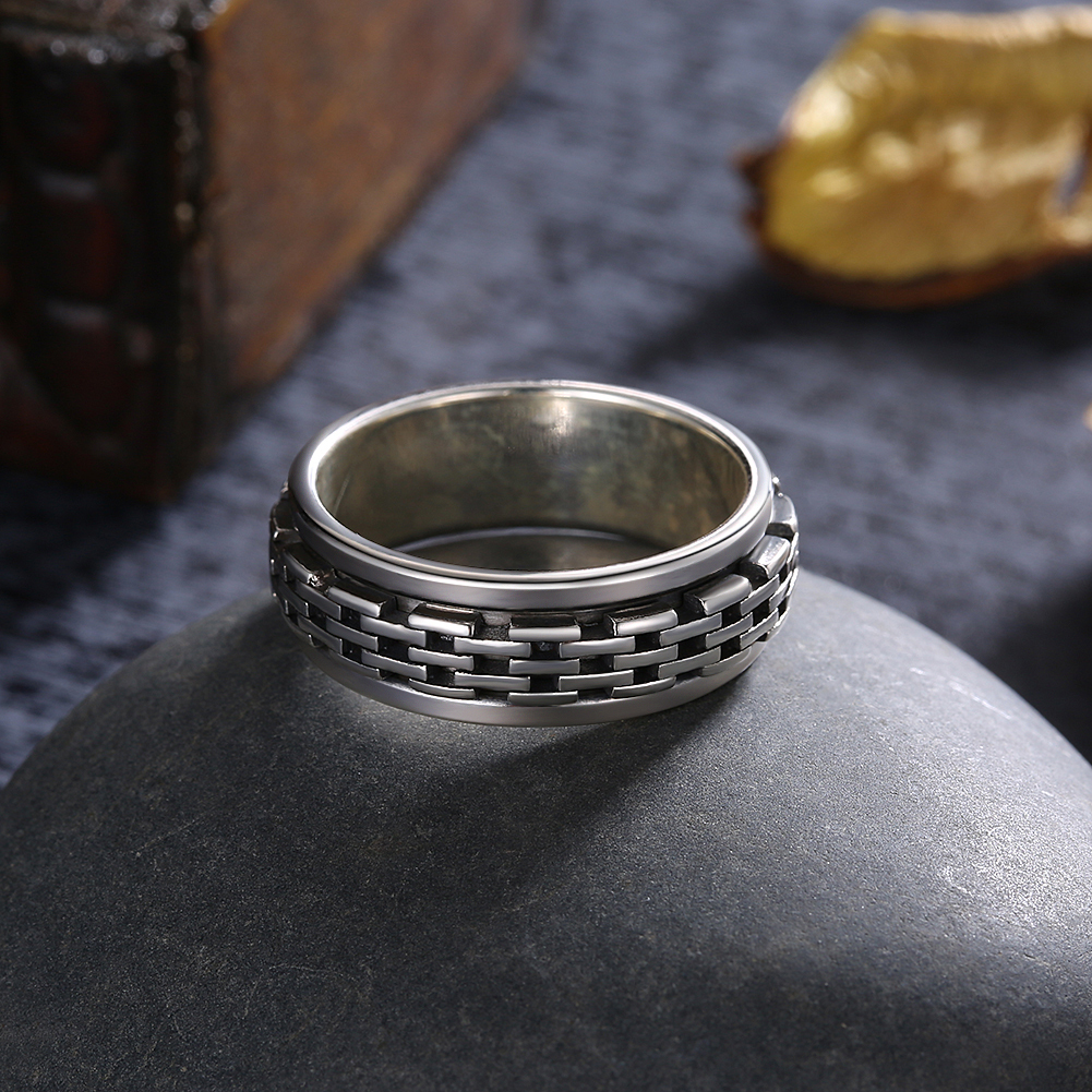 GOMAYA Women Mens 925 Sterling Silver Rings Gothic Vintage Rock Punk Cocktail Fine Jewelry Wholesale Gift Anillos S18101001
