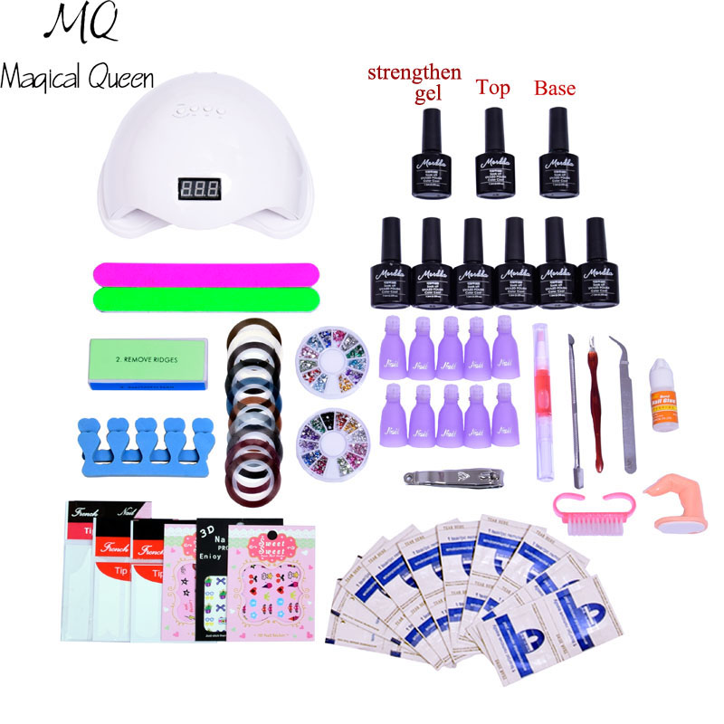 Nail Kit Dryer 36W/48W UV LED Lamp&UV Gel Polish gel Top Base Coat Manicure Tool 6 Color Nail Polish For sets, 36w white
Nail Kit Dryer 36W/48W UV LED Lamp&UV Gel Polish gel Top Base Coat Manicure Tool 6 Color Nail Polish For sets, 36w white