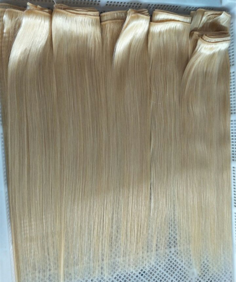 elibess brandhair bundle straight wave blonde color 613 virgin human hair pieces unprocessed russian hair weft 300g lot free