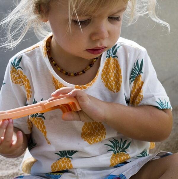 2018 ins Hot Summer Kids full Pineapple T-shirt Short Sleeve Printed Boys Girls Cotton fruit kids T-shirt Baby Clothes BLT