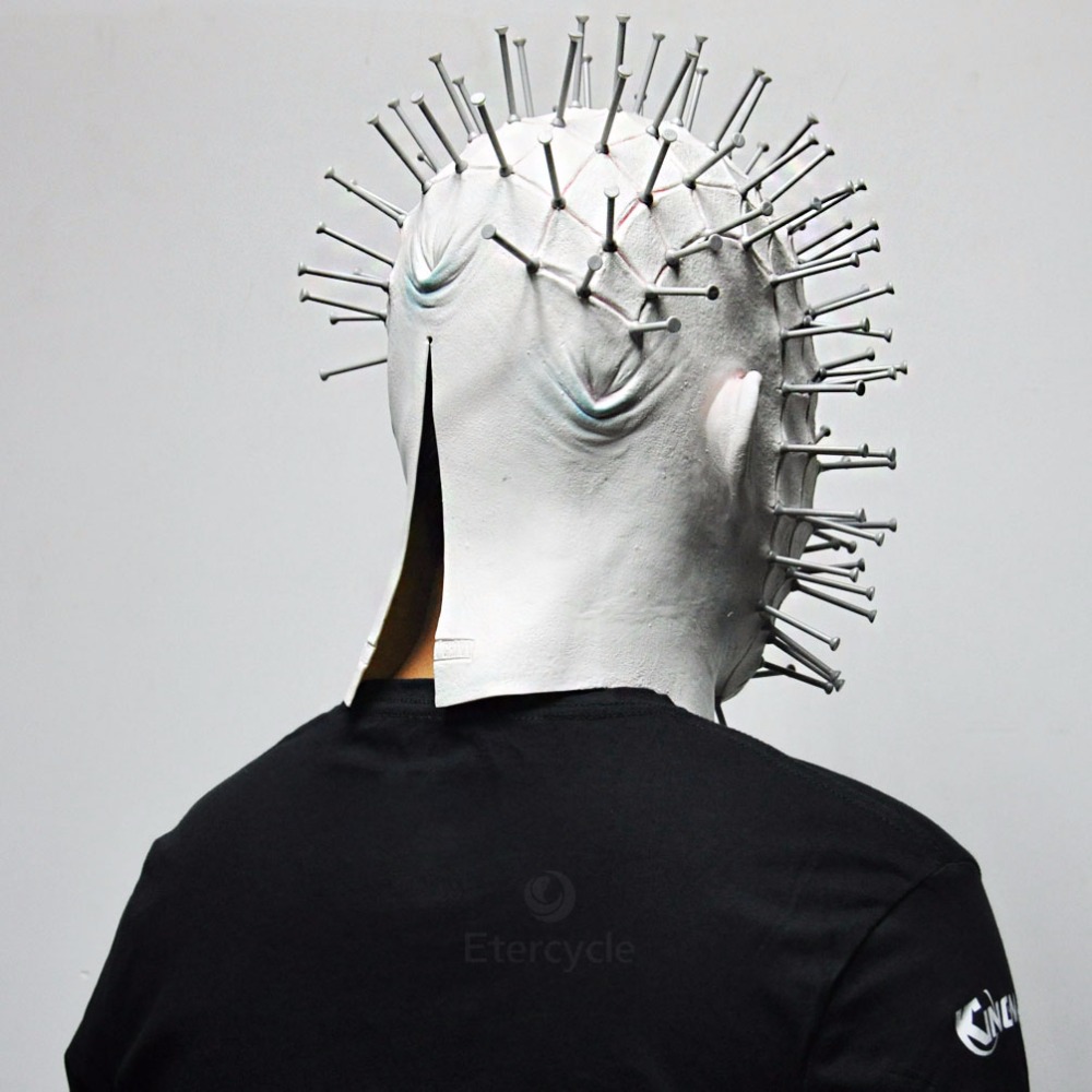 New Halloween Scary Pinhead Zombie Masks Hellraiser Movie Cosplay Latex Adult Party Masks for Halloween8861602
