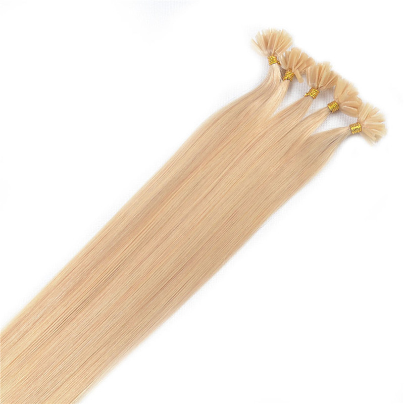 elibess grade 8a brazilian remy u tip hair extensions nail tip keratin 26inch 28 blonde color 613 extension 0 5g strand 200g
