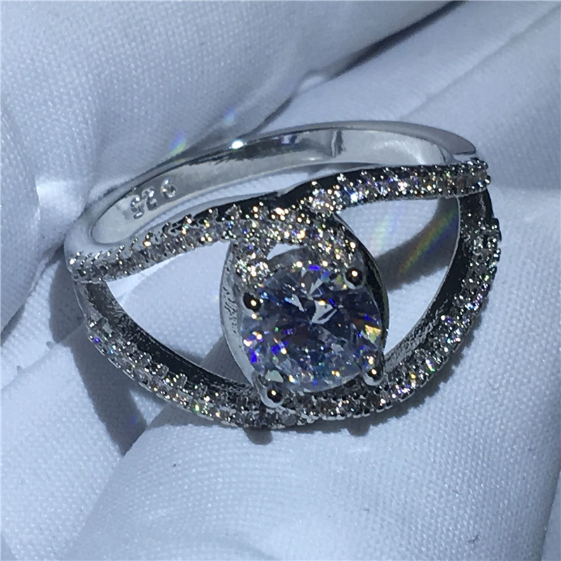 Handmade Infinity ring Silver color Micro Pave 5A Cz Stone Engagement wedding band ring for women Bridal Fashion Jewelry