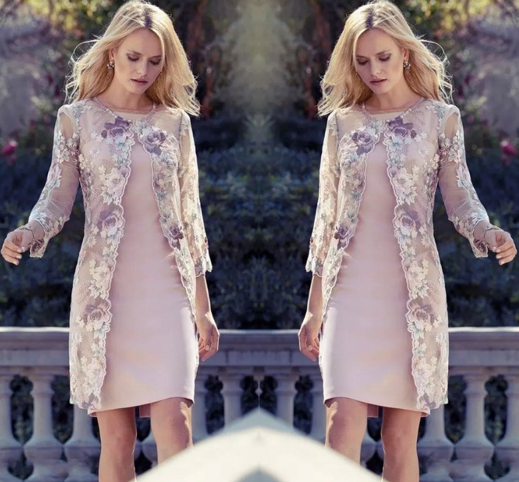 2019 Elegant Knee Length Mother Of The Bride Dresses With Lace Jacket Flowers Wedding Guest Dresses Mother's Dresses Formal Evening Gowns
2019 Elegant Knee Length Mother Of The Bride Dresses With Lace Jacket Flowers Wedding Guest Dresses Mother's Dresses Formal Evening Gowns