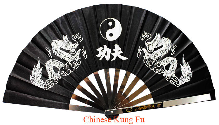 All stainless steel fan bones tai chi kung fu fan tieshan dance quinquagenarian fitness metal fan