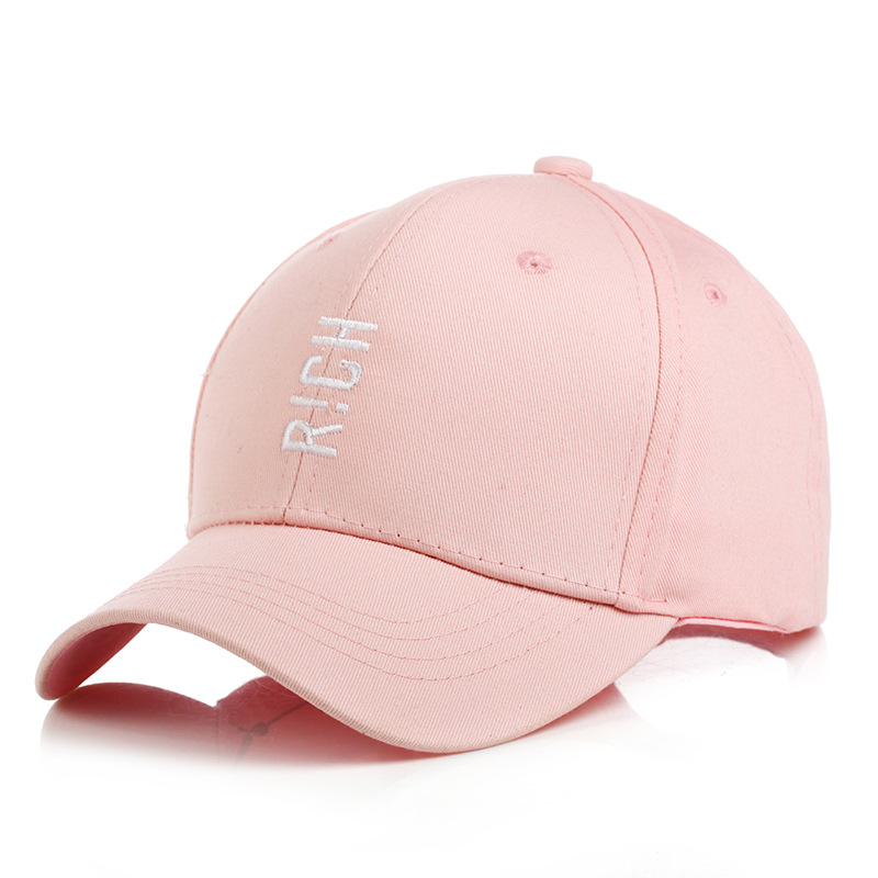 New hat Korean version of the men's and women's embroidered letters RICH curved caps Outdoor casual hipster hip hop hats men