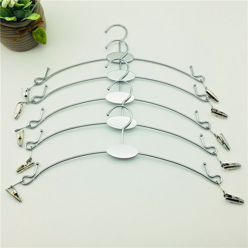 Colored Metal Lingerie Hanger With Clip , Bra Hanger and Underwear Briefs Underpant Display Hangers Free Shipping QW8944