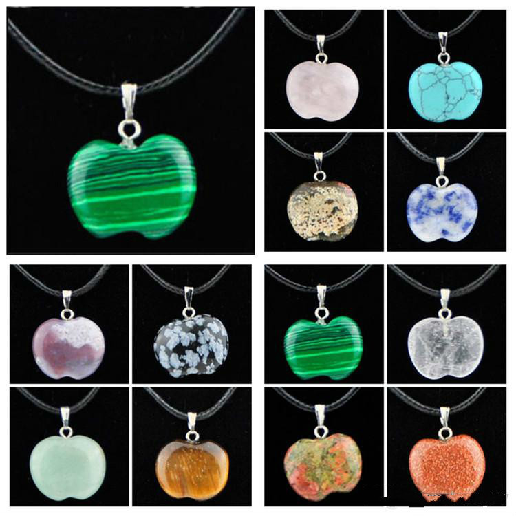 Jewelry Natural Stone Necklace Pendants Gold Chain Silver Stainless Steel Statement Chokers Necklaces Rose Quartz Healing Crystals Necklaces