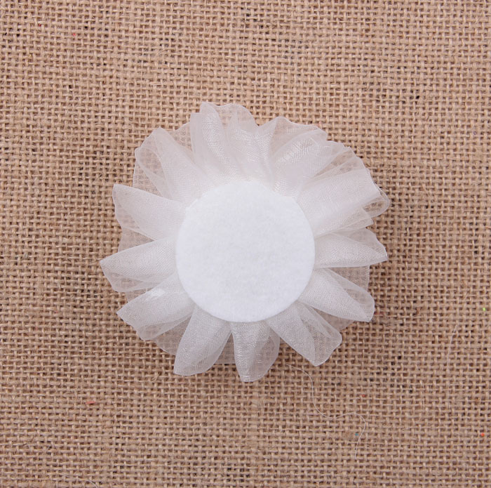 Hot sale 3.5 inch organza carnation flowers without clip party decoration flower for Clothing shoes hair Accessories HT2134