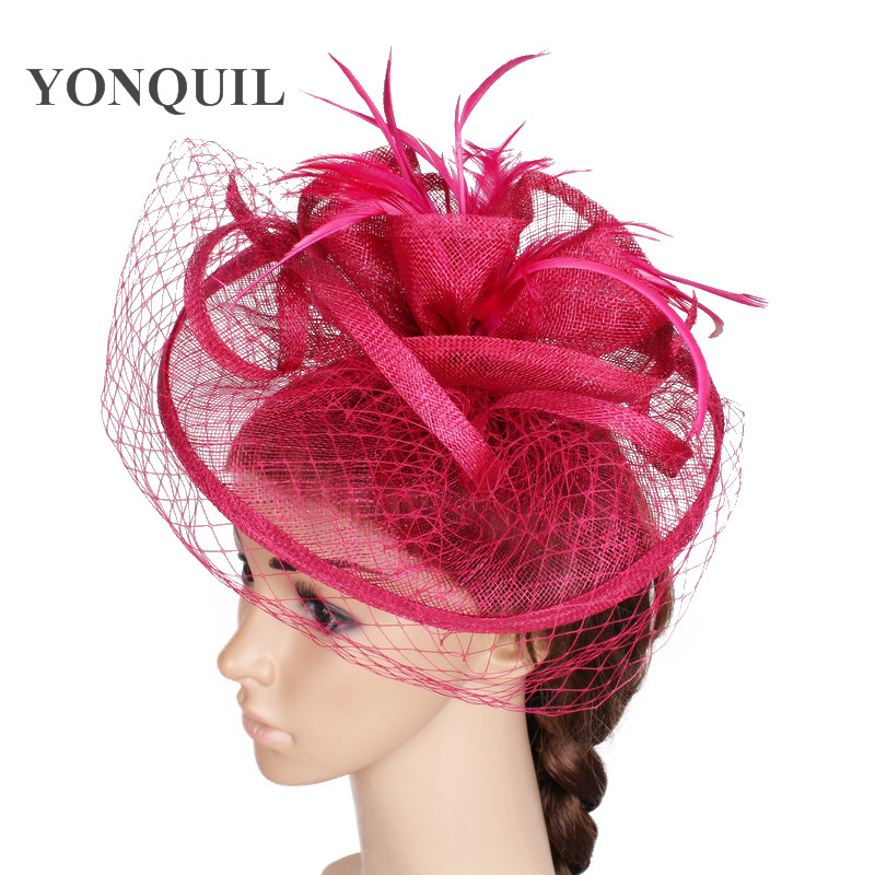 Magenta or Multiple colors avaliable wedding fascinator feather veil adorn hat fascinator High quality hair accessoriec fashion hats SYF108
Magenta or Multiple colors avaliable wedding fascinator feather veil adorn hat fascinator High quality hair accessoriec fashion hats SYF108