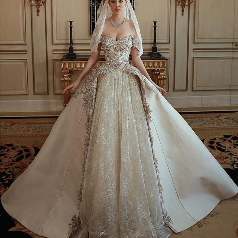 Bursting Enchantment Wedding Dresses Off Shoulder Beads Lace Appliques Ball Gown Wedding Dress Glamorous Light-Champange Dubai Wedding Gowns, Pink
Bursting Enchantment Wedding Dresses Off Shoulder Beads Lace Appliques Ball Gown Wedding Dress Glamorous Light-Champange Dubai Wedding Gowns, Pink
