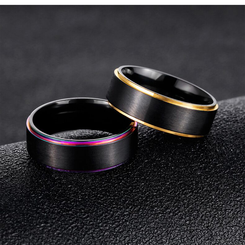 Men's Titanium Steel Ring 7mm Wide Slotted Ring 7 Color Black Gold Brushed Plating Jewelry Ring
Men's Titanium Steel Ring 7mm Wide Slotted Ring 7 Color Black Gold Brushed Plating Jewelry Ring