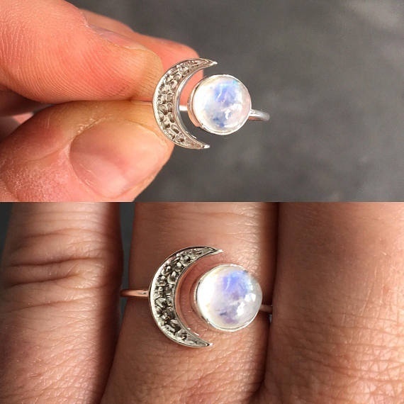 Exquisite Beautiful Silver Ring White Moonstone Sun and Moon Diamond Jewelry Birthday Christmas Gift Princess Love Band Rings AB1143, Golden;silver
Exquisite Beautiful Silver Ring White Moonstone Sun and Moon Diamond Jewelry Birthday Christmas Gift Princess Love Band Rings AB1143, Golden;silver