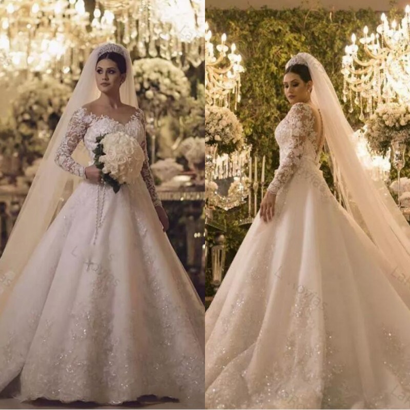 2018 Danymizrachi Gorgeous Long Sleeves Wedding Dresses Sparkly Crystals Beaded A Line Tulle Bridal Gowns Illusion Back Vintage BA9895, Black & white
2018 Danymizrachi Gorgeous Long Sleeves Wedding Dresses Sparkly Crystals Beaded A Line Tulle Bridal Gowns Illusion Back Vintage BA9895, Black & white