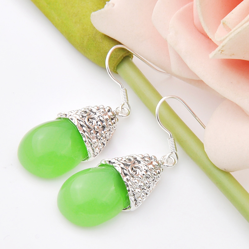 5pairs / Lot Special Offer Sale free Shipping-- Lucky Shine Newest Fashion Vintage Turquoise 925 Sterling Silver Drop Earrings