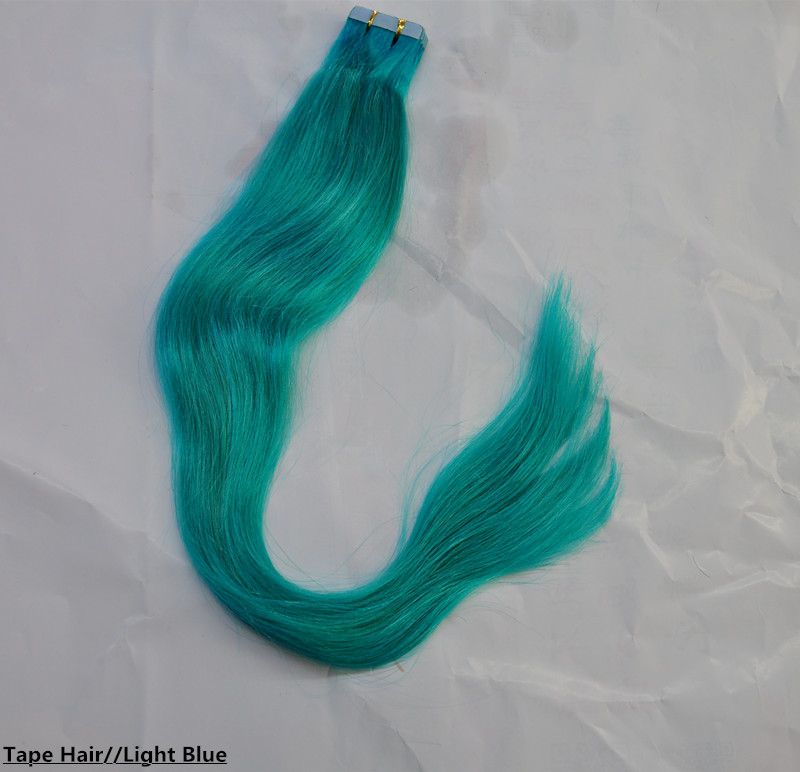 200Grams Glue Skin Weft Light Blue Color Tape in Hair Extensions 16-24 inch Brazilian Indian Remy human hair
200Grams Glue Skin Weft Light Blue Color Tape in Hair Extensions 16-24 inch Brazilian Indian Remy human hair