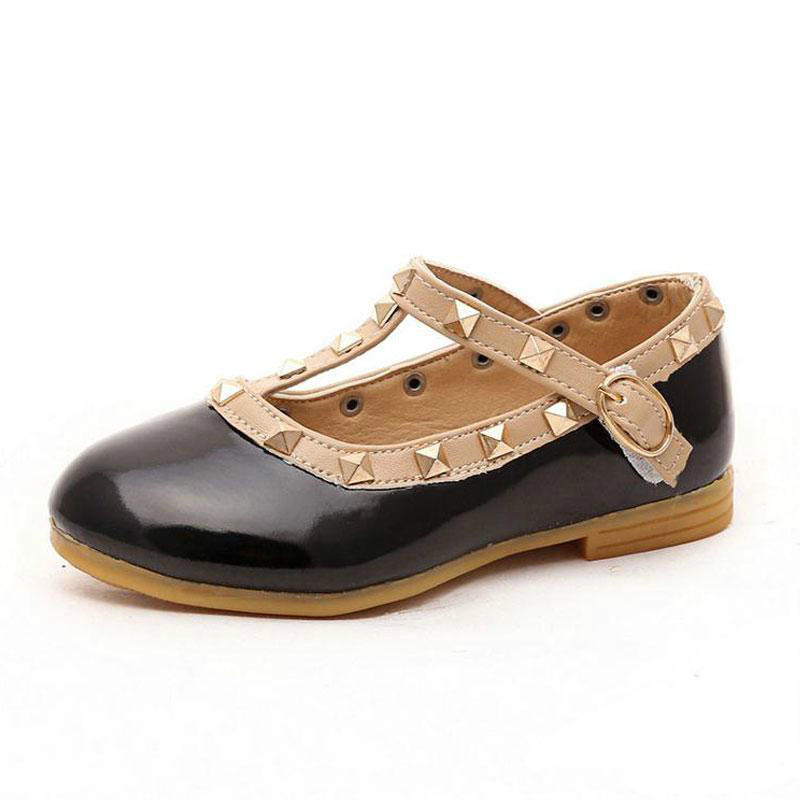 New Spring Rivets Children Princess Flat Shoes Children Heels Lil Girls Kids Baby Boy Toddler Sandals For Girl Leather Girls Shoes Sandal