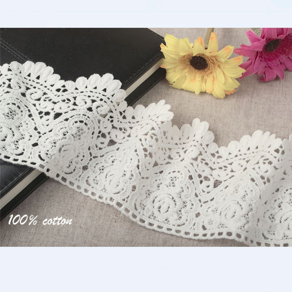 100% Cotton Embroidered Lace Trim Hollow Out Sewing Lace Decoration CHEAPEST 11cm Width 32 Yds./lot Original Color
100% Cotton Embroidered Lace Trim Hollow Out Sewing Lace Decoration CHEAPEST 11cm Width 32 Yds./lot Original Color